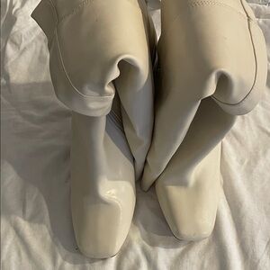 Lulu's Elegant Cream Heeled Boots
